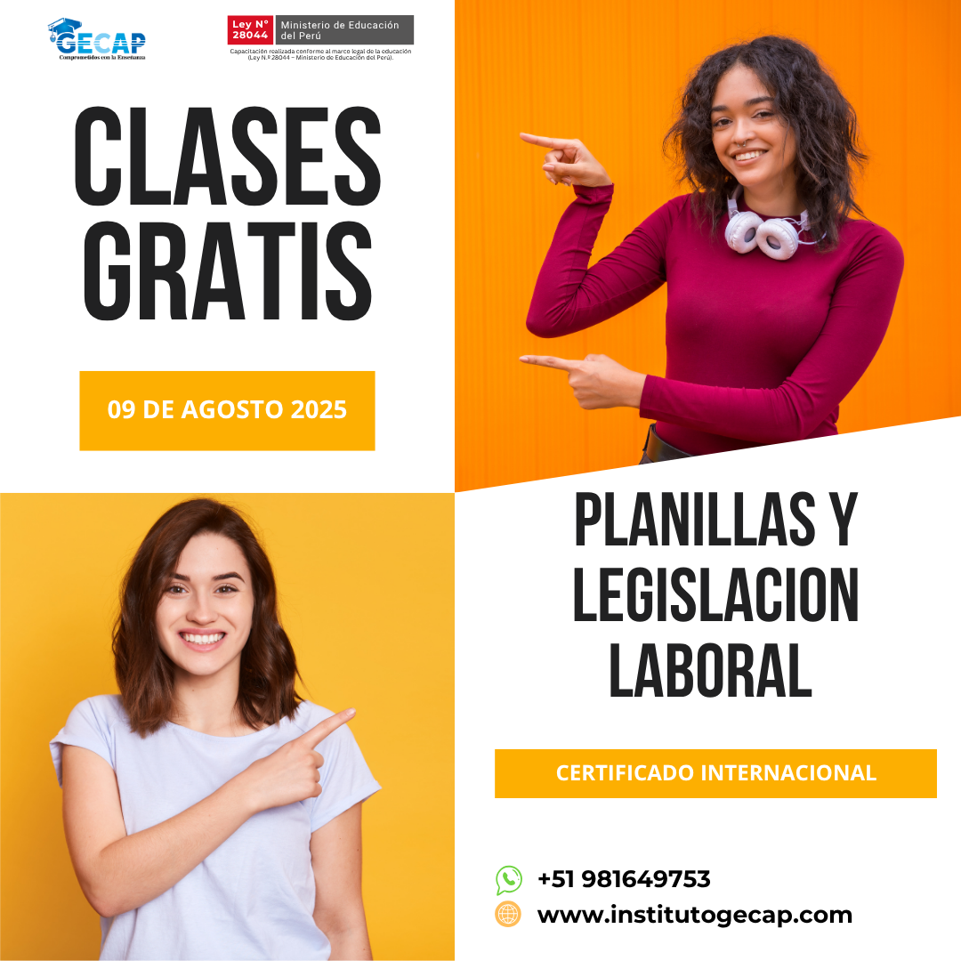 📑 Curso Gratuito de Planillas y Legislación Laboral – ¡Domina el manejo de personal en tu empresa!