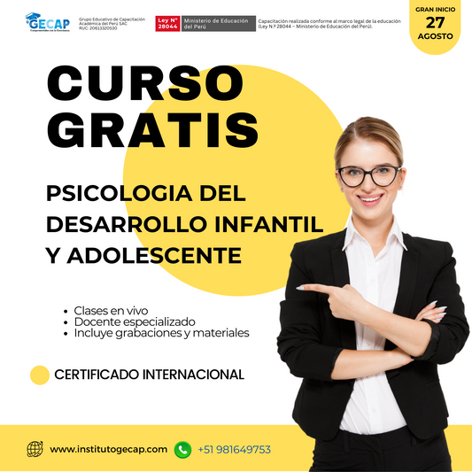 🧠 Curso Online: Psicología del Desarrollo Infantil y Adolescente