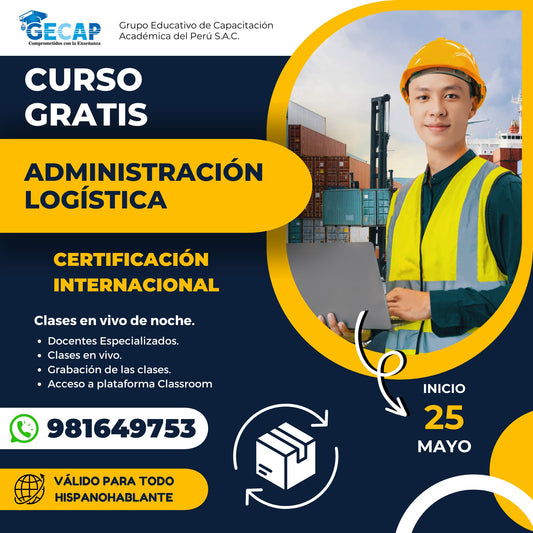 Curso Online de Administración Logística – Inicia el 25 de mayo 2025