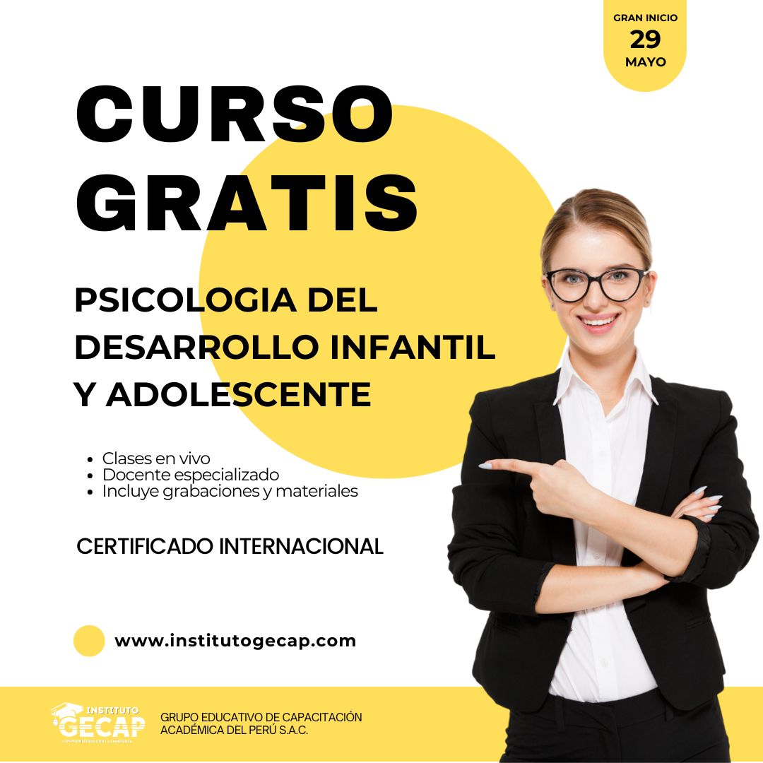 🧠 Curso Online de Psicología del Desarrollo Infantil y Adolescente – Inicia el 29 de mayo
