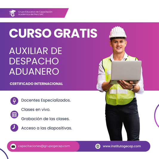 Curso Gratis: Auxiliar de Despacho Aduanero