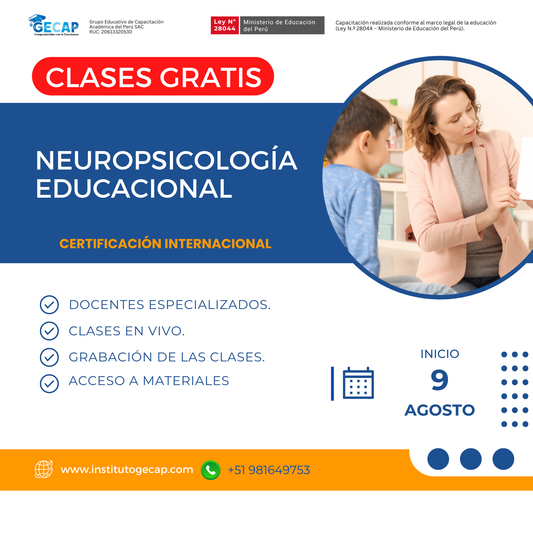🧠 Curso Gratuito de Neuropsicología Educacional – ¡Conoce cómo funciona el cerebro en el aprendizaje!